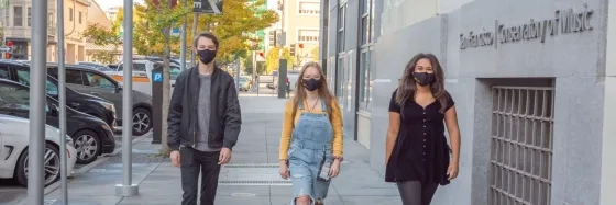 SFCM students wearing masks