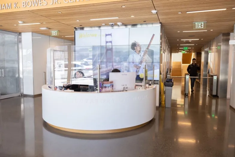 the front desk of Bowes