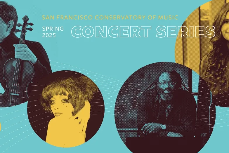 Collage of artists performing during SFCM's Spring 2025 season.
