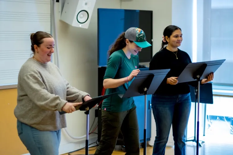 Students worked individually with Racette and in group classes.