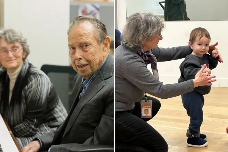 Alla Gladysheva with Jack Hoffman and her grandson David.