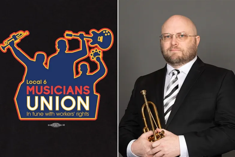 Kale Cumings, President of the American Federation of Musicians' Local Six chapter.