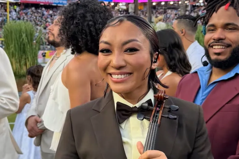 Rose Crelli at Levi's Stadium during Super Bowl LX.