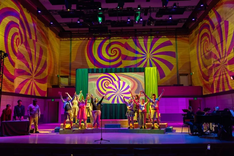 Projection technology used in Hume Hall.