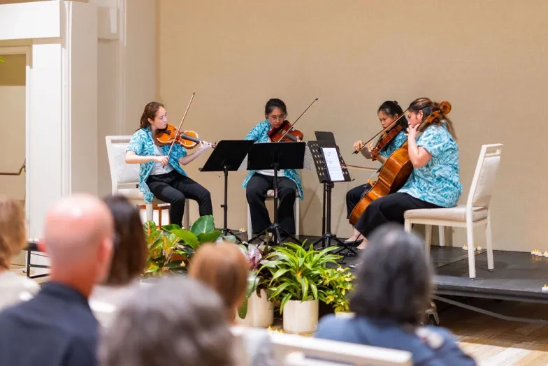 SFCM students play at the 2025 Hawai'i Chamber Music Festival.