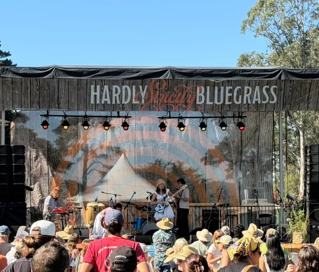Lily Bogas' band Seldon performs at Hardly Strictly Bluegrass 2026.
