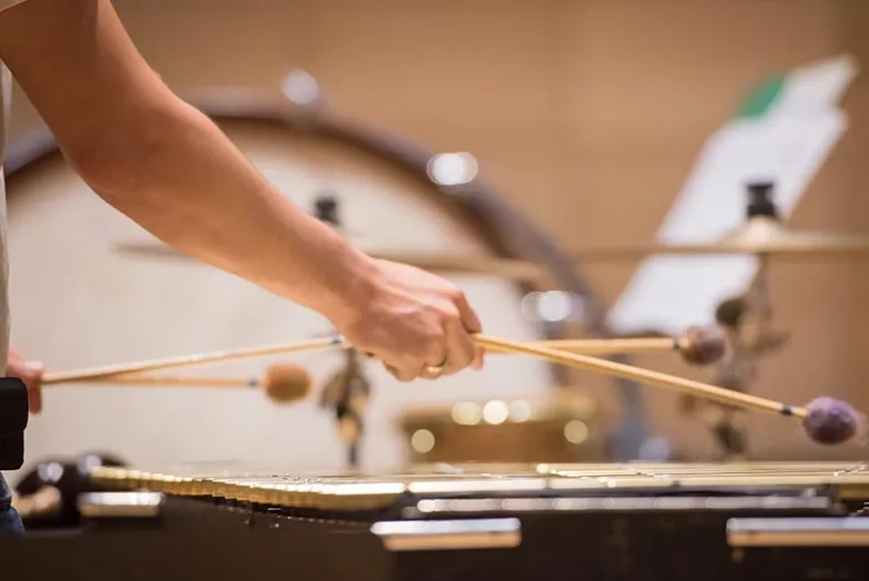 Percussion performance closeup