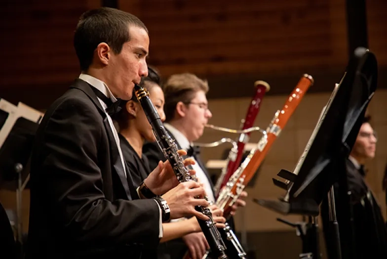Woodwinds performing