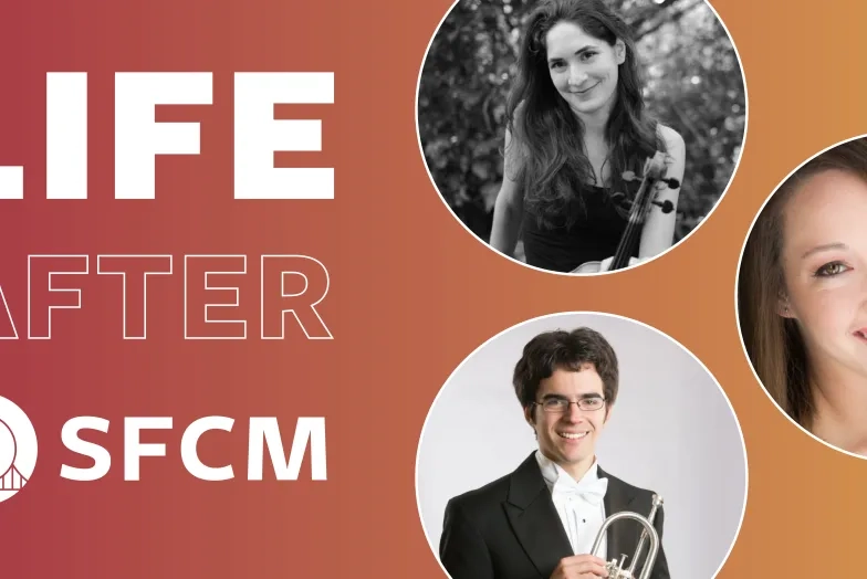 sfcm graduates, Camille Sherman, Mark Grisez, Hannah Nicholas sfcm, viola, trumpet, voice