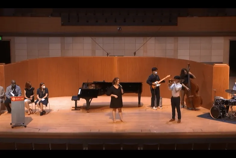 An ensemble of RJAM students performing. SFCM Convocation