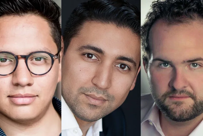 Tenors AJ Glueckert and Eleazar Rodríguez and baritone Efraín Solís Tenors AJ Glueckert and Eleazar Rodríguez and baritone Efraín Solís