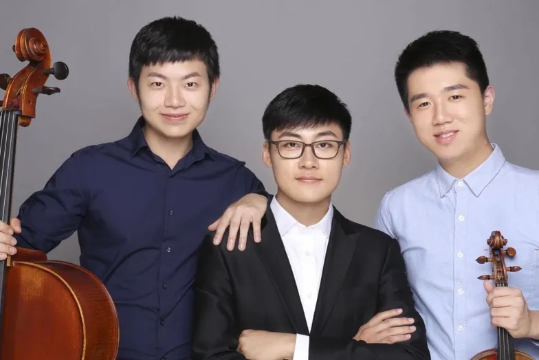 A violinist, a pianist, and a cellist