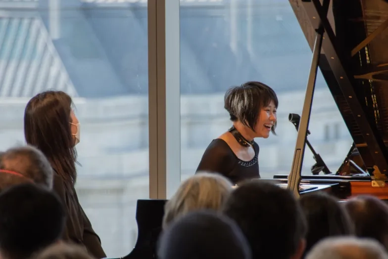 Yuja Wang visits SFCM for a master class. yuja wang working with students at SFCM.