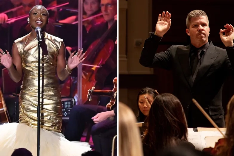 Cynthia Erivo and Edwin Outwater; Credit: Chris Christoudoulou/BBC