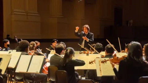 Conducting Student Orchestra