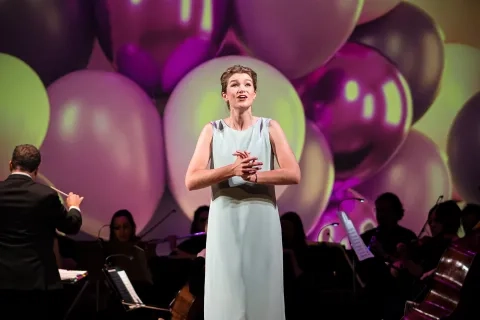 A student perform at SFCM's Opera Artist Diploma Showcase.