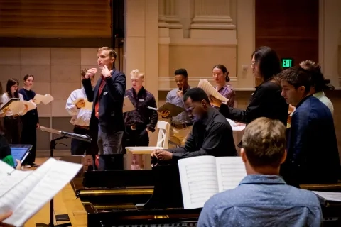 Chanticleer with the SFCM Chorus.