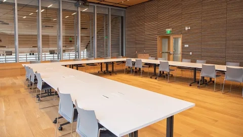 Foo Family Reading Room Windows to Osher Hall