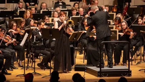 Winter Term orchestra trombone conductor
