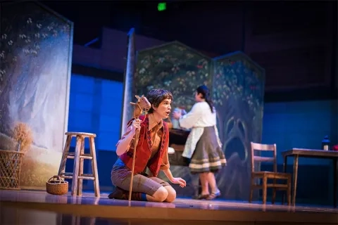 Opera students in production