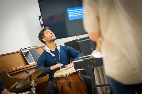 RJAM faculty drumming