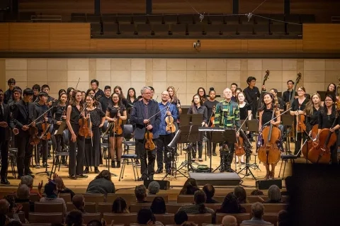 Orchestra performance bow